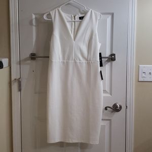White midi dress